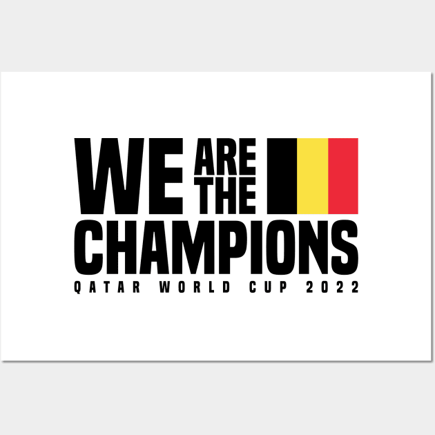 Qatar World Cup Champions 2022 - Belgium Wall Art by Den Vector